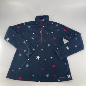 🌞 Eddie Bauer Fleece Star Quarter Zip Pullover